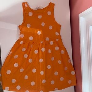 Orange Polka Summer Dress